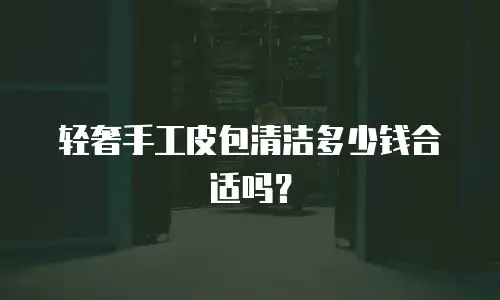 轻奢手工皮包清洁多少钱合适吗？