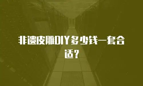 非遗皮雕DIY多少钱一套合适？