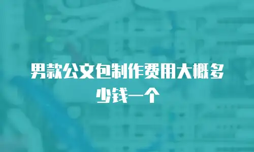 男款公文包制作费用大概多少钱一个