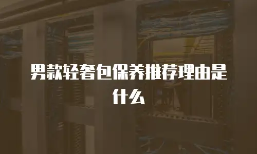 男款轻奢包保养推荐理由是什么