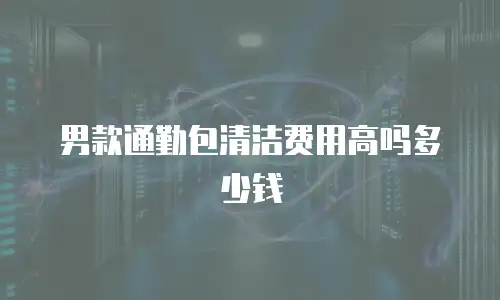 男款通勤包清洁费用高吗多少钱