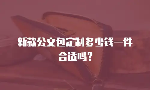 新款公文包定制多少钱一件合适吗？