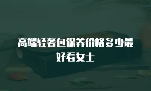 高端轻奢包保养价格多少最好看女士