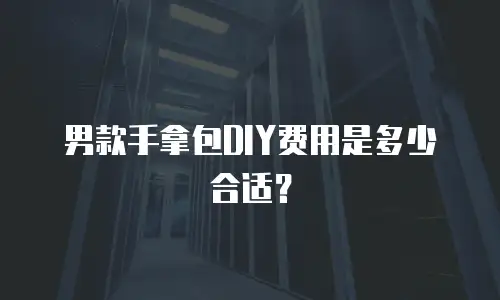 男款手拿包DIY费用是多少合适？