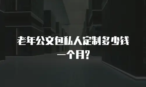 老年公文包私人定制多少钱一个月?