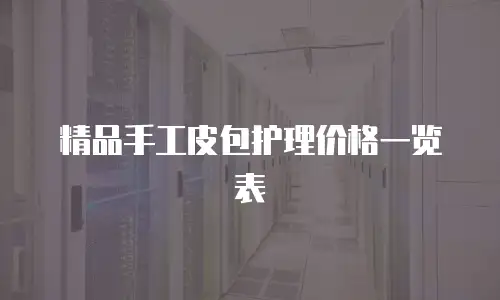精品手工皮包护理价格一览表