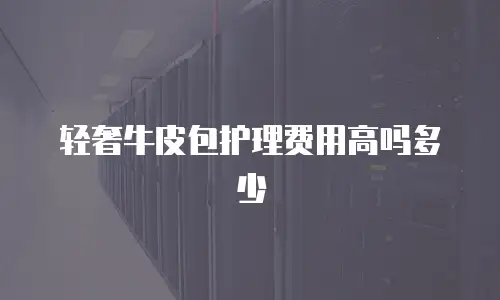 轻奢牛皮包护理费用高吗多少