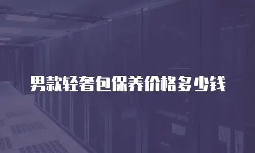男款轻奢包保养价格多少钱