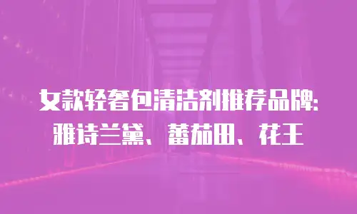 女款轻奢包清洁剂推荐品牌：雅诗兰黛、蕃茄田、花王