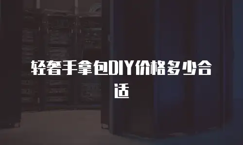 轻奢手拿包DIY价格多少合适