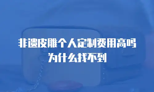 非遗皮雕个人定制费用高吗为什么找不到