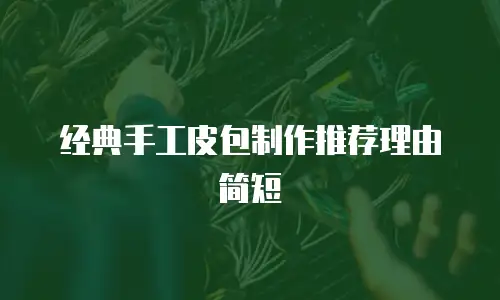经典手工皮包制作推荐理由简短