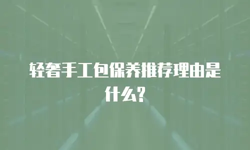 轻奢手工包保养推荐理由是什么?