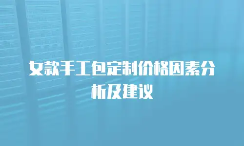 女款手工包定制价格因素分析及建议


