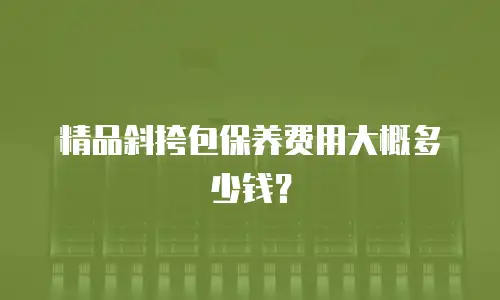 精品斜挎包保养费用大概多少钱？