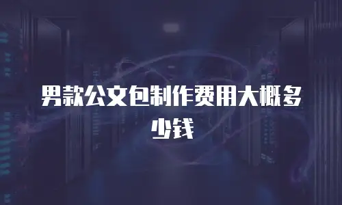 男款公文包制作费用大概多少钱