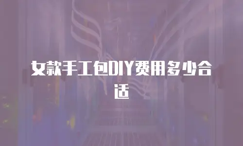 女款手工包DIY费用多少合适