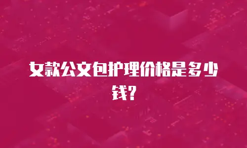 女款公文包护理价格是多少钱？