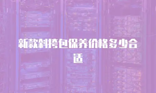 新款斜挎包保养价格多少合适
