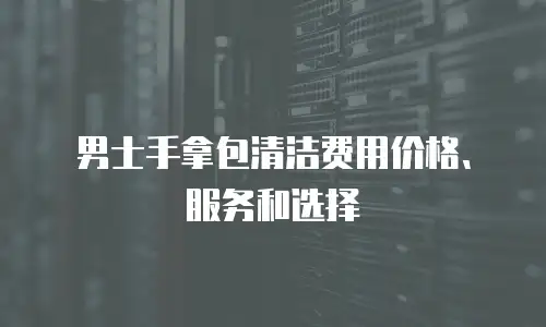 男士手拿包清洁费用价格、服务和选择