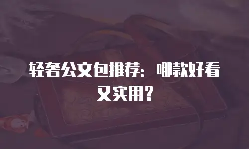 轻奢公文包推荐：哪款好看又实用？