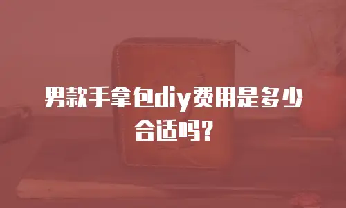 男款手拿包diy费用是多少合适吗？