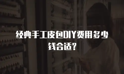 经典手工皮包DIY费用多少钱合适？