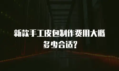 新款手工皮包制作费用大概多少合适?