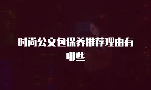 时尚公文包保养推荐理由有哪些