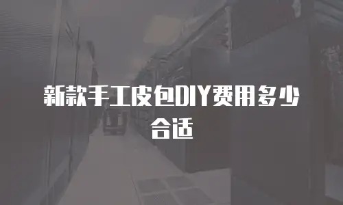 新款手工皮包DIY费用多少合适