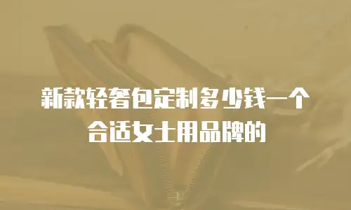新款轻奢包定制多少钱一个合适女士用品牌的
