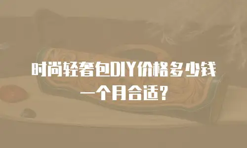 时尚轻奢包DIY价格多少钱一个月合适？