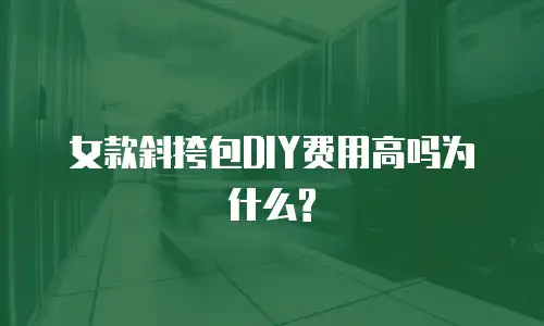 女款斜挎包DIY费用高吗为什么?
