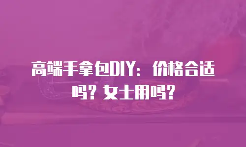 高端手拿包DIY：价格合适吗？女士用吗？