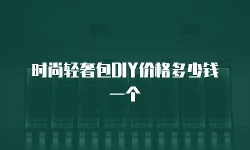 时尚轻奢包DIY价格多少钱一个