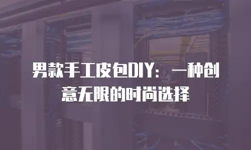 男款手工皮包DIY：一种创意无限的时尚选择