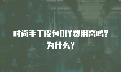 时尚手工皮包DIY费用高吗？为什么？