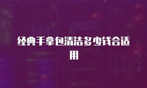 经典手拿包清洁多少钱合适用