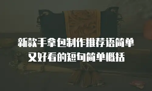 新款手拿包制作推荐语简单又好看的短句简单概括