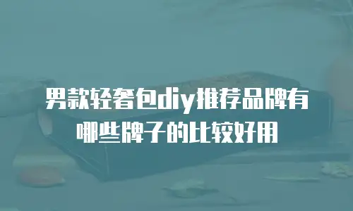 男款轻奢包diy推荐品牌有哪些牌子的比较好用