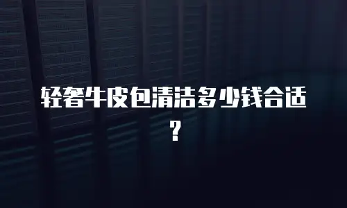 轻奢牛皮包清洁多少钱合适？