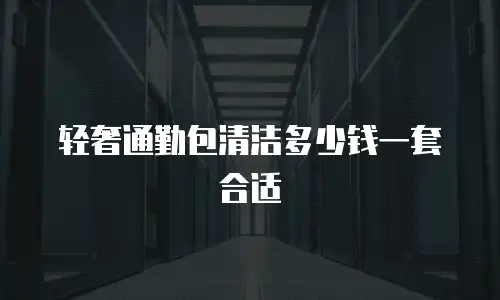 轻奢通勤包清洁多少钱一套合适