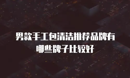 男款手工包清洁推荐品牌有哪些牌子比较好