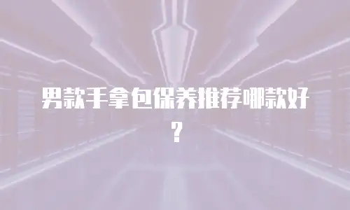 男款手拿包保养推荐哪款好？