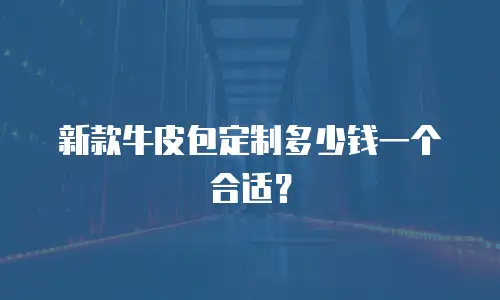 新款牛皮包定制多少钱一个合适？