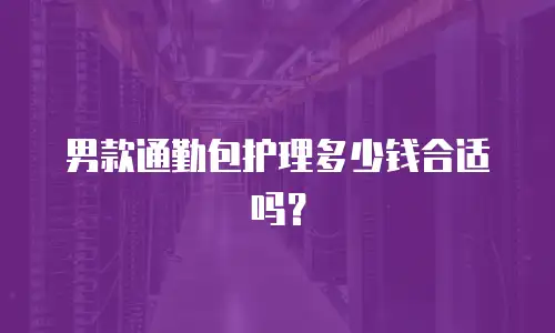男款通勤包护理多少钱合适吗？