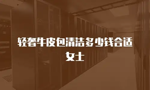 轻奢牛皮包清洁多少钱合适女士