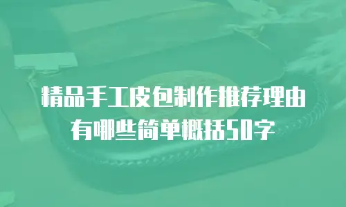 精品手工皮包制作推荐理由有哪些简单概括50字