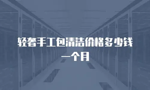 轻奢手工包清洁价格多少钱一个月
