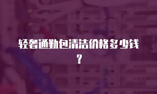 轻奢通勤包清洁价格多少钱？